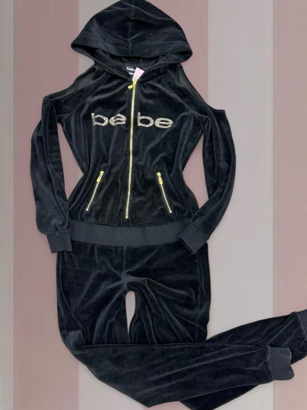 Bebe 1-Pc Full JUMPSUIT w/ cut-out shoulder details